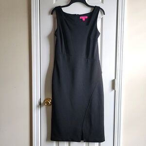 Little Black Dress By Betsey Johnson Split In The Front Fully Lined Excellent Co